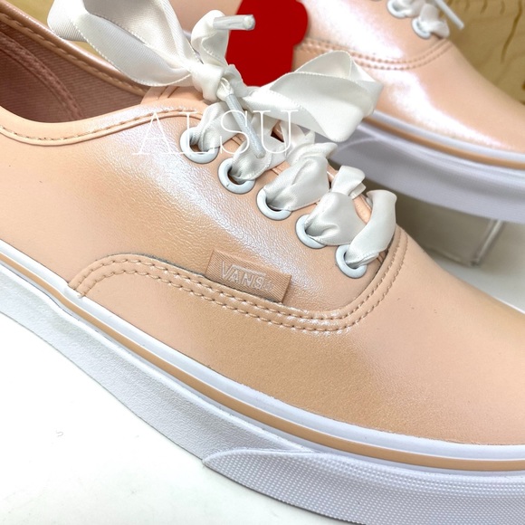 VANS Authentic Pearl Leather Cream Pink Women’s - Picture 6 of 11